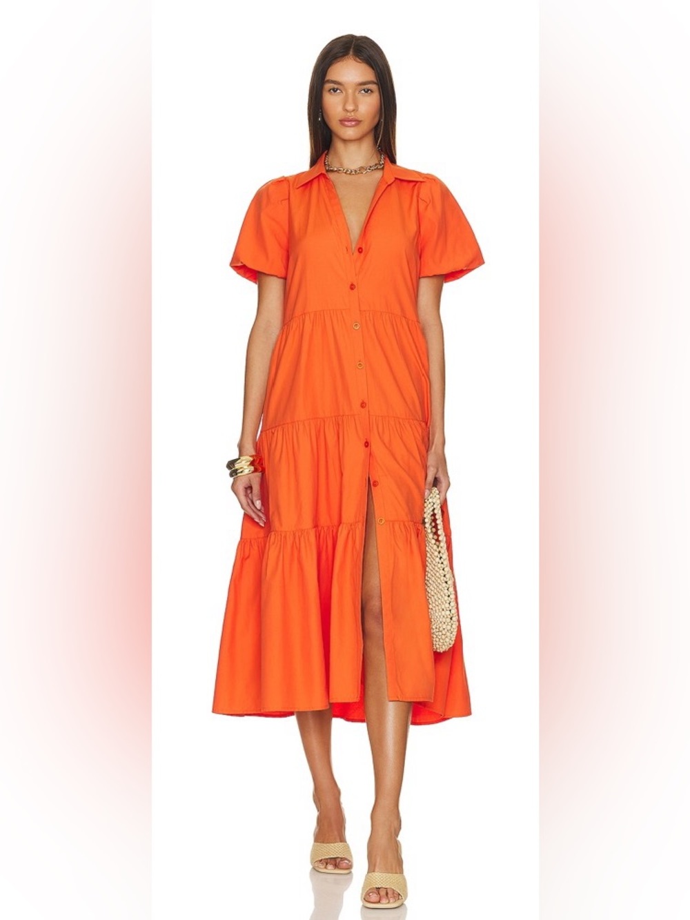 Brochu Walker Havana Dress — Tangerine — Size L